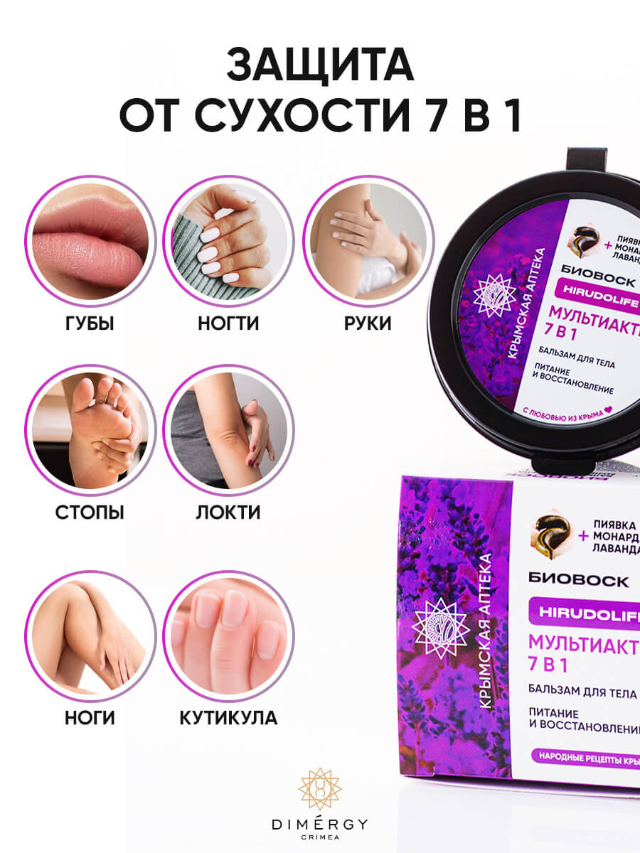 Бальзам для тела Мультиактив 7в1 с экстрактом монарды. Биовоск с ...